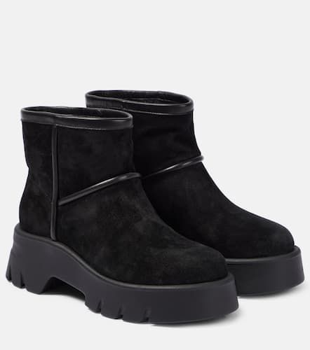 Bottines en daim et shearling - Gianvito Rossi - Modalova