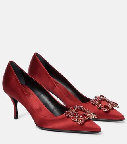 Escarpins Flower Strass 65 en satin - Roger Vivier - Modalova