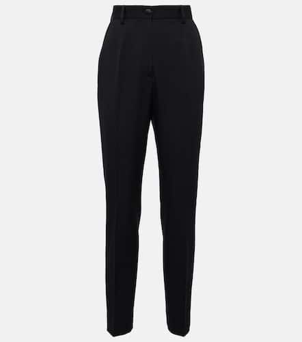 Pantalon droit en laine et soie - Dolce&Gabbana - Modalova