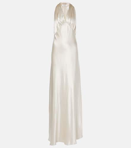 Saint Laurent Robe longue en satin - Saint Laurent - Modalova