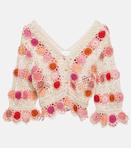 Top Bouquet en crochet de coton à fleurs - Anna Kosturova - Modalova