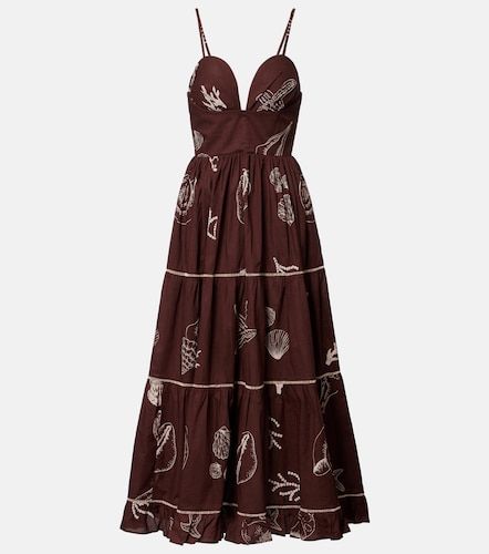 Robe longue Milena imprimée en coton - Poupette St Barth - Modalova