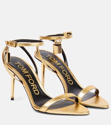 Sandales Padlock en cuir métallisé - Tom Ford - Modalova