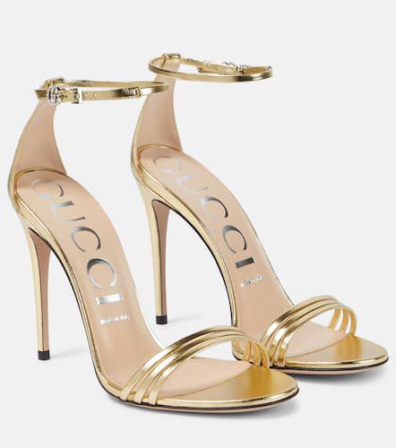 Gucci Sandales en cuir métallisé - Gucci - Modalova