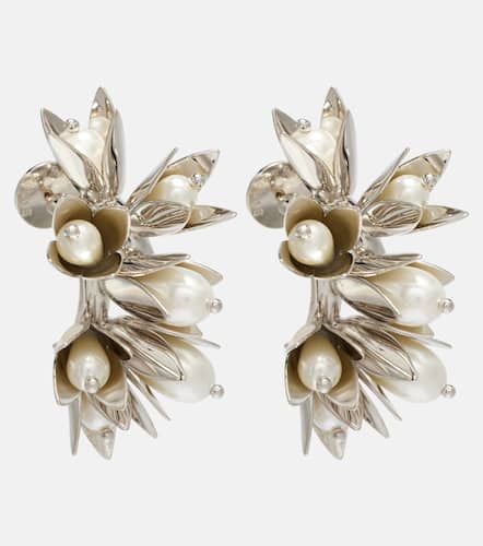 Boucles d'oreilles  fleurs et perles fantaisie - Simone Rocha - Modalova