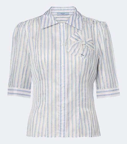 Prada Chemise à rayures et nœud - Prada - Modalova