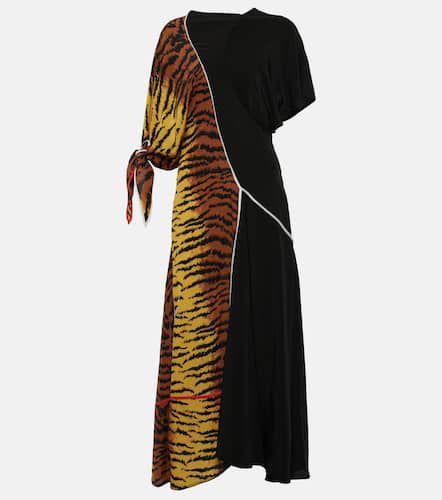 Robe longue asymétrique en soie - Victoria Beckham - Modalova