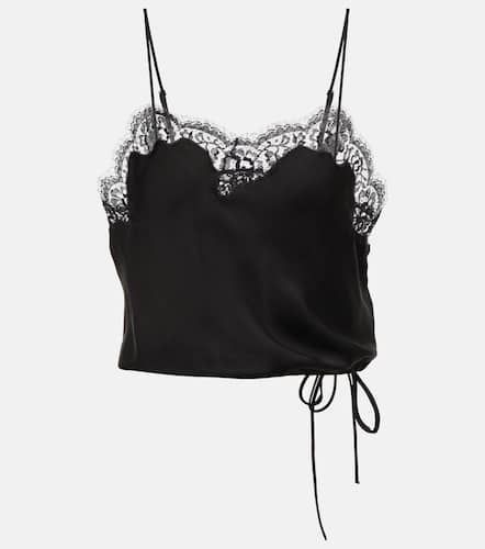 Saint Laurent Top raccourci en soie - Saint Laurent - Modalova