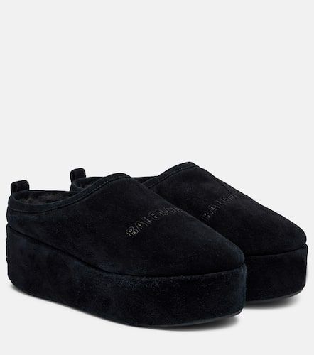 Mules Alaska  plateforme en daim - Balenciaga - Modalova