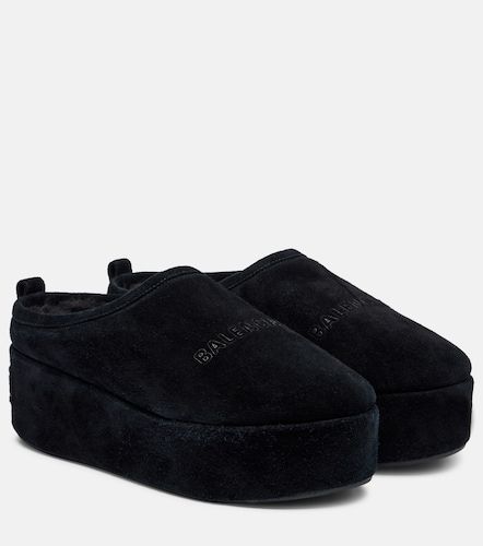 Mules compensées Alaska en daim - Balenciaga - Modalova