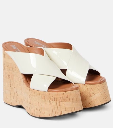 Mules compensées Mara en cuir verni - Paris Texas - Modalova