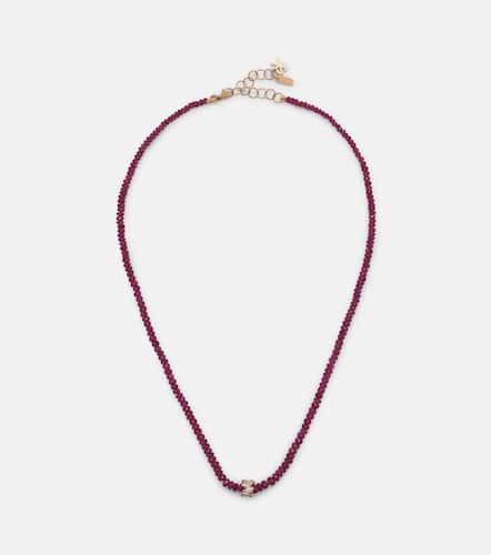 Collier Infinite en or rose 18 ct, diamants et rubis - Suzanne Kalan - Modalova