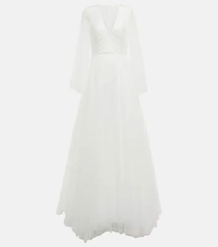 Robe longue de mariée en tulle - Costarellos - Modalova