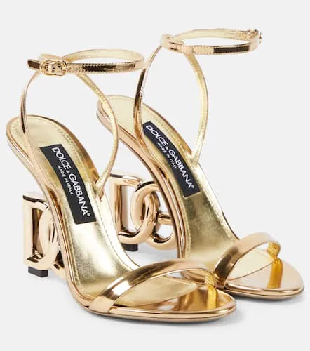 Sandales DG en cuir métallisé - Dolce&Gabbana - Modalova