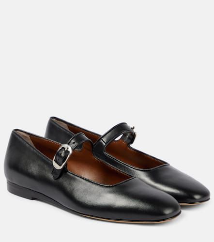 LE MONDE BERYL, Luna Almond Toe Leather Ballerina Flats