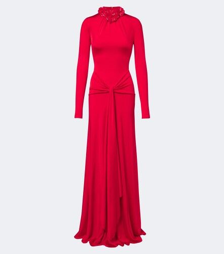 Robe longue à appliqués floraux - David Koma - Modalova