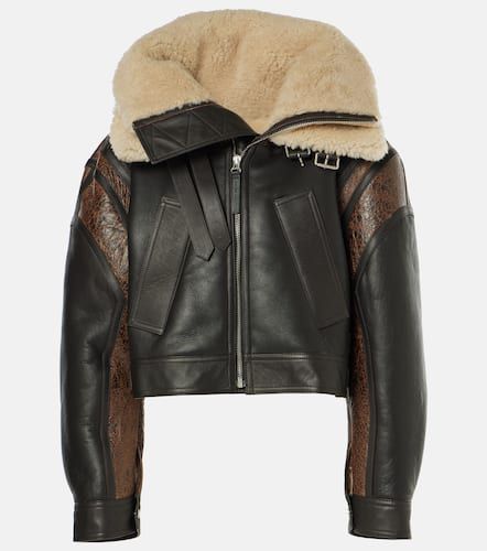 Veste Petit Grand en cuir et shearling - Jean Paul Gaultier - Modalova