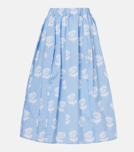 Marni Jupe midi en coton à fleurs - Marni - Modalova