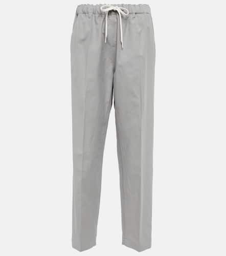 Pantalon en coton et soie - MM6 Maison Margiela - Modalova