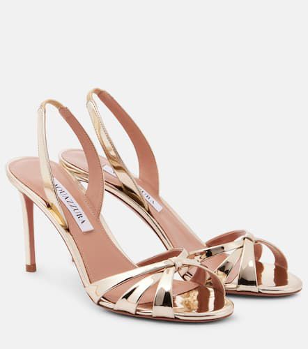 Sandales Tati 85 en cuir métallisé - Aquazzura - Modalova