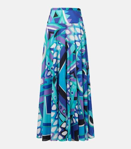 Jupe longue Vivara en coton à imprimé - Pucci - Modalova