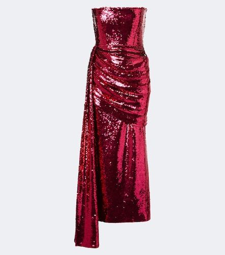 Robe longue bustier à sequins - Alex Perry - Modalova