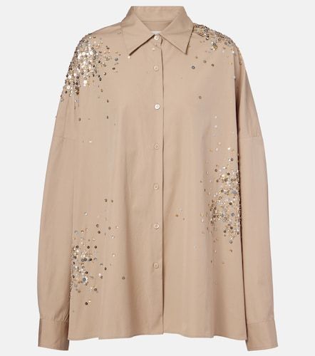 Chemise oversize en coton à sequins - Dries Van Noten - Modalova