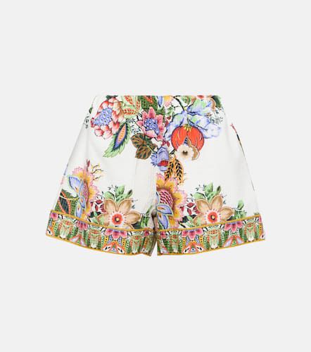 Short en coton et soie à fleurs - Etro - Modalova