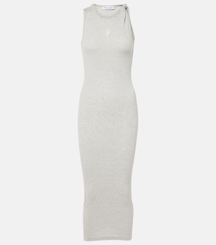 Robe longue brodée en coton à logo - JW Anderson - Modalova