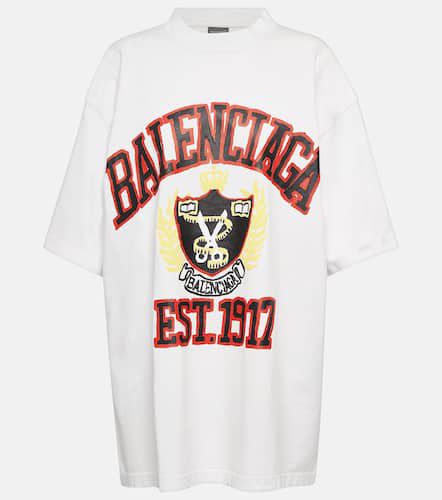 T-shirt College en coton à logo - Balenciaga - Modalova