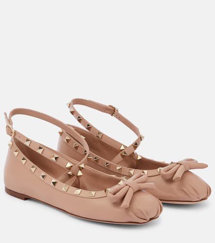 Ballerines Rockstud en cuir - Valentino Garavani - Modalova