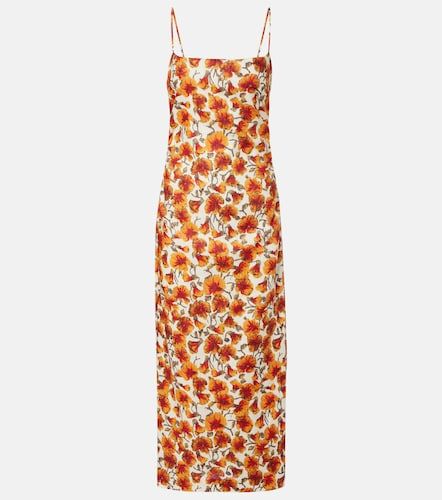 SIR Robe midi en lin à fleurs - SIR - Modalova