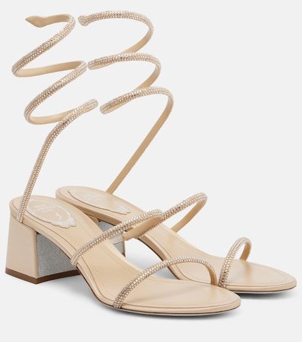 Sandales Cleo en satin à cristaux - Rene Caovilla - Modalova