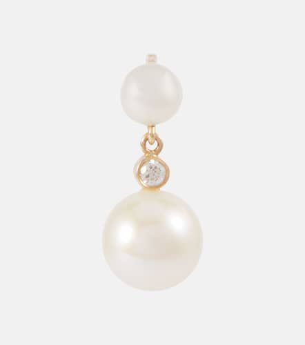Boucle d'oreille unique Rêve de Perle en or 14 ct, diamants et perles - Sophie Bille Brahe - Modalova
