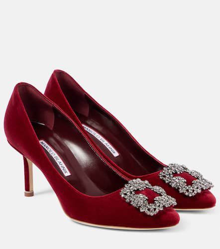 Escarpins Hangisi 70 en velours - Manolo Blahnik - Modalova