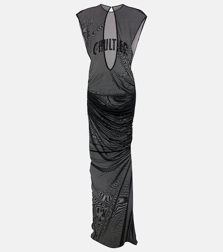 Robe longue brodée en résille - Jean Paul Gaultier - Modalova