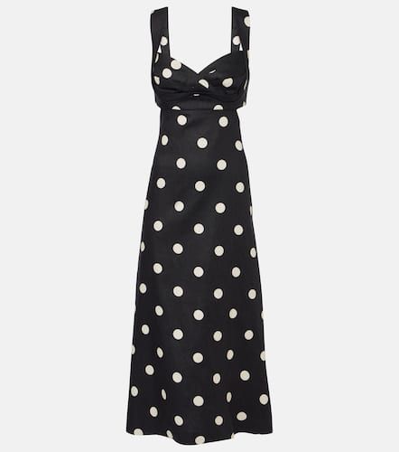 Robe midi Crush en lin à pois - Zimmermann - Modalova