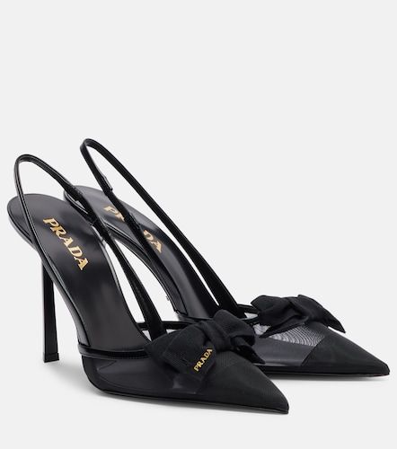 Escarpins slingback 100 en cuir - Prada - Modalova