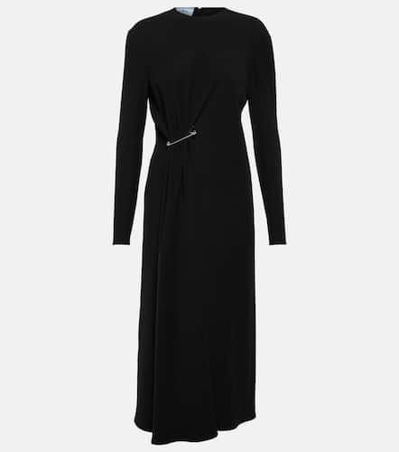 Robe midi en crêpe à ornements - Prada - Modalova