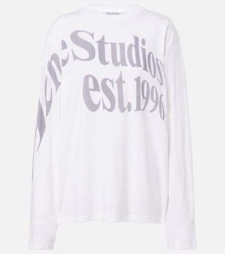 T-shirt oversize en coton mélangé à logo - Acne Studios - Modalova