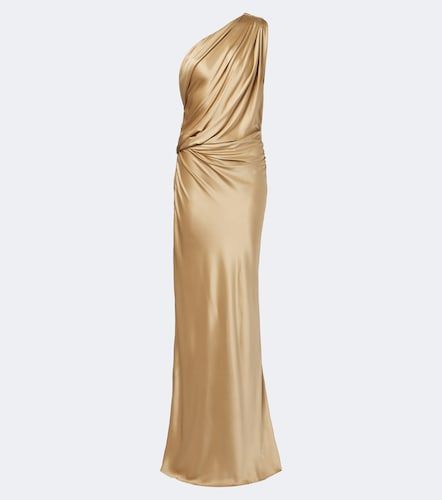 Robe longue asymétrique en satin de soie - The Sei - Modalova