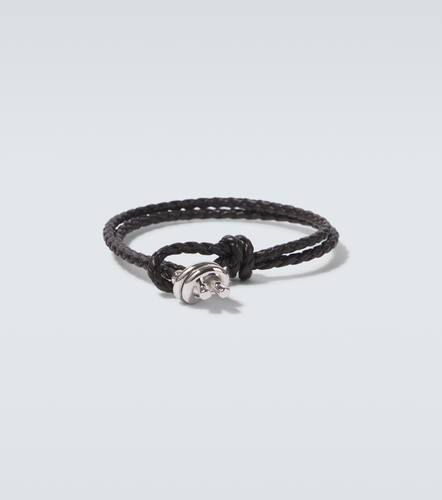 Bracelet en argent sterling et cuir - Bottega Veneta - Modalova