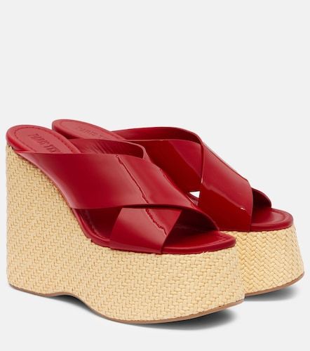 Mules compensées Mara en cuir verni - Paris Texas - Modalova
