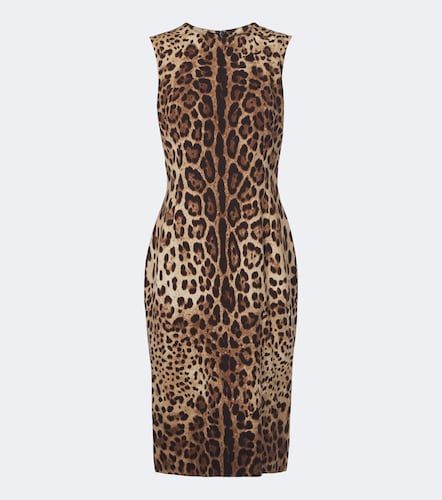 Robe midi en soie mélangée - Dolce&Gabbana - Modalova