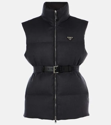 Veste doudoune sans manches en laine - Prada - Modalova