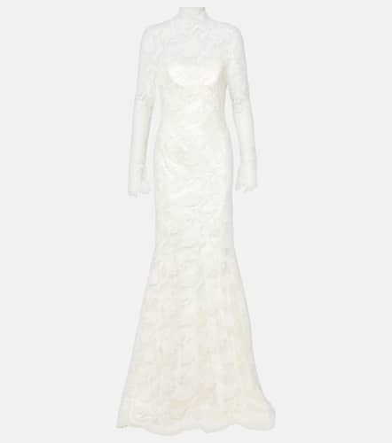 Robe longue de mariée Adena en soie et laine - Danielle Frankel - Modalova