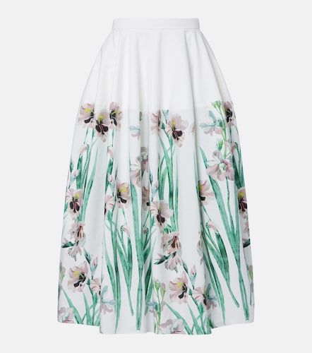 Erdem Jupe midi en coton à fleurs - Erdem - Modalova