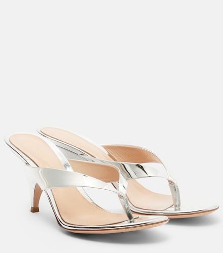 Mules Sofia en cuir métallisé - Gianvito Rossi - Modalova