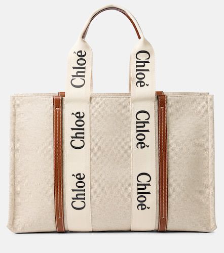 Chloé Cabas Woody Large en toile - Chloe - Modalova