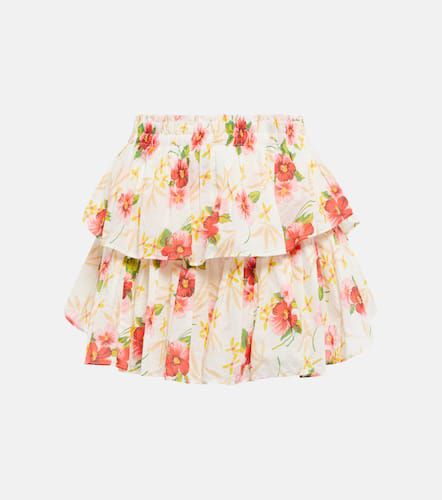 Mini-jupe Ruffle en coton à fleurs - LoveShackFancy - Modalova